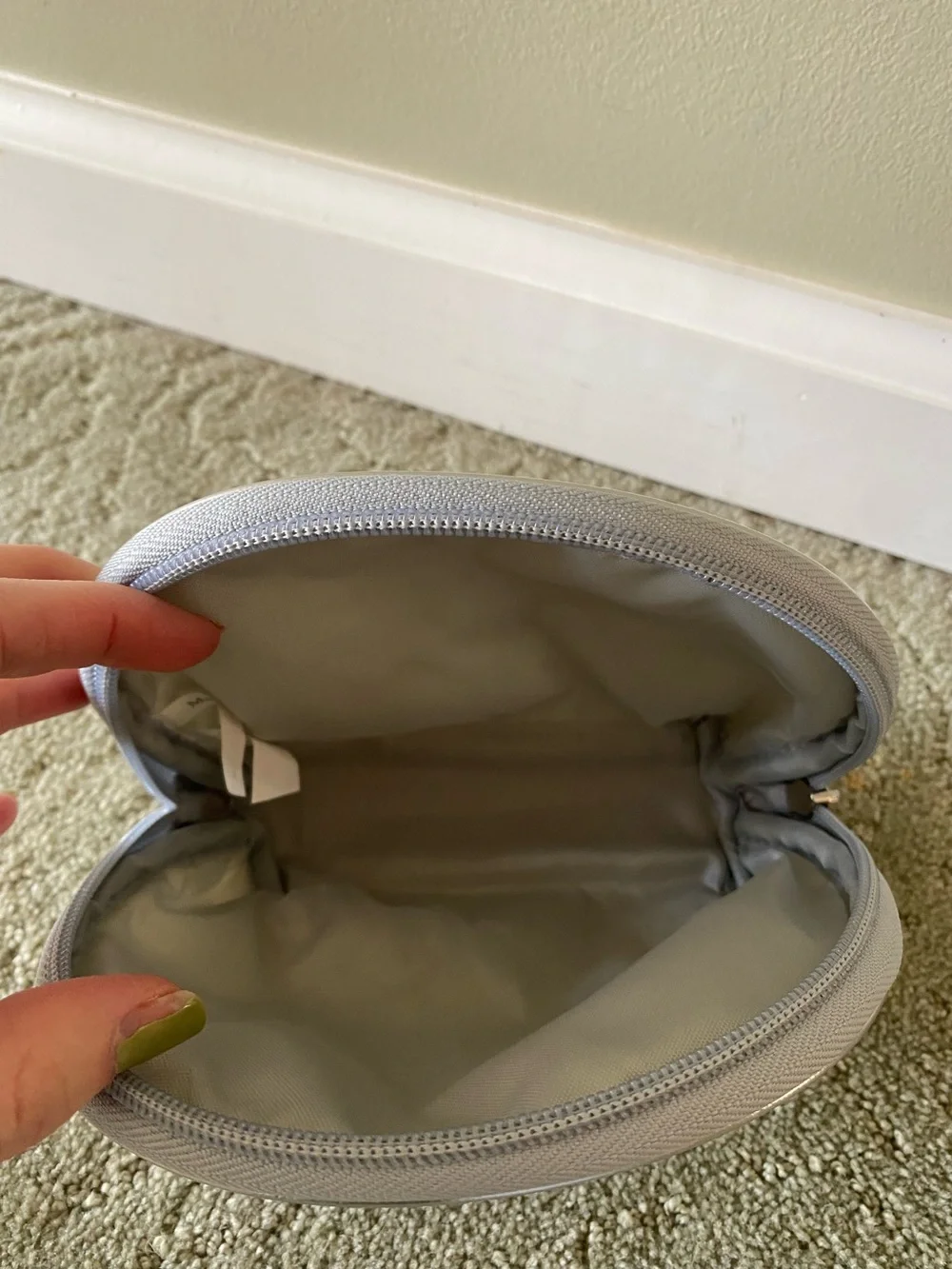 Silver Sequin Cosmetic Bag